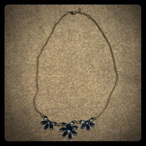 Blue jeweled necklace